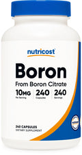 Boron Capsules 10mg, 240 Vegetarian Capsules, Gluten Free Non-GMO Q809272