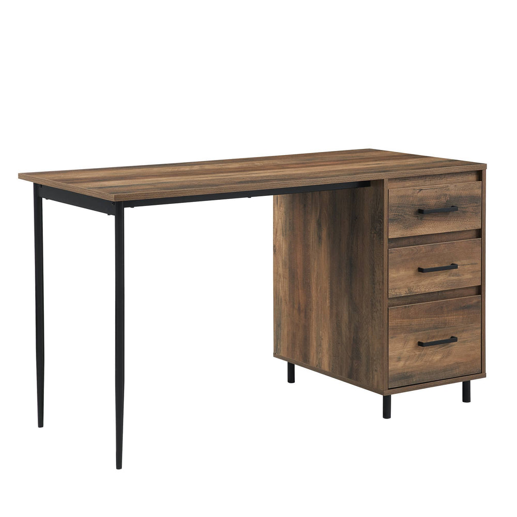 Reclaimed Barnwood 3 Drawer Executive Desk Q4225
