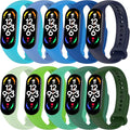 10pack Soft Silicone Watch Strap for Xiaomi Mi Band 9 8 7 V85229