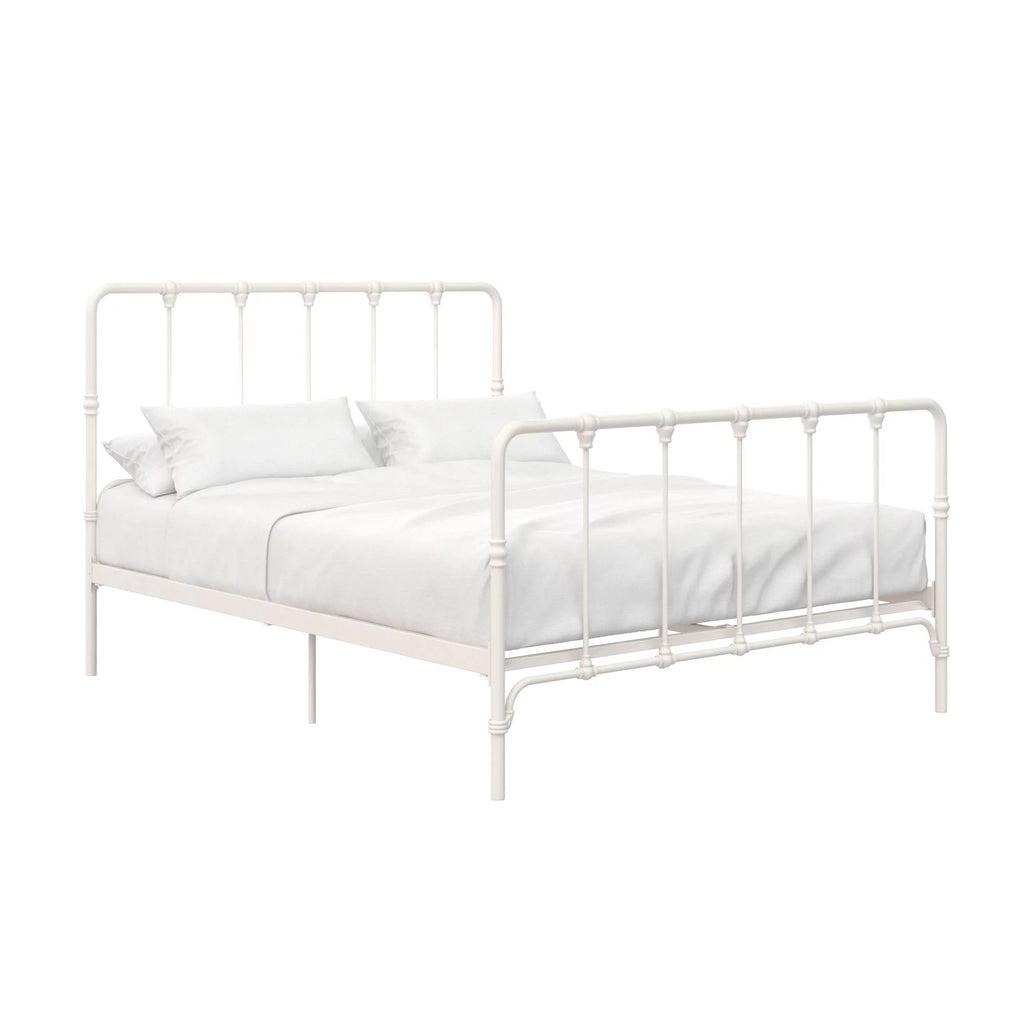White Full Metal Bed L668