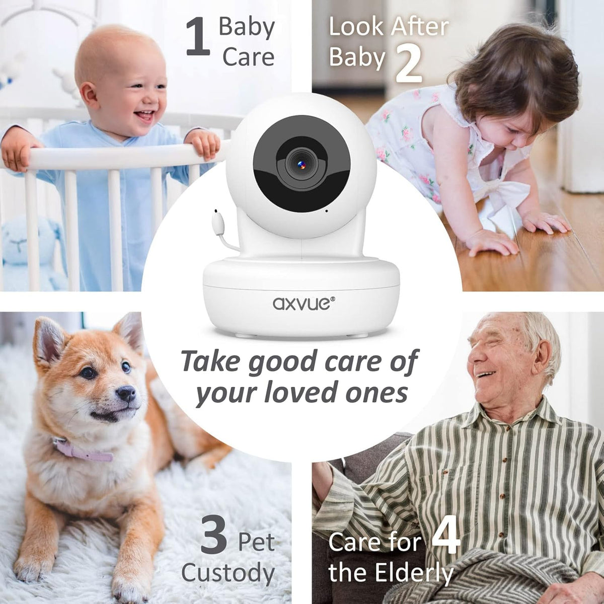 Baby Monitor with Remote Pan-Tilt-Zoom Camera, 4.3” Screen, Night Vision, Talk Back, Room Temperature, Lullabies, 1000ft Range V190329