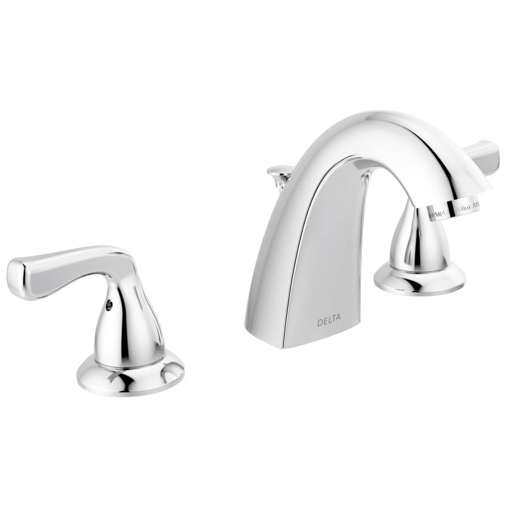 Chrome 2-Handle Widespread Bathroom Sink Faucet with Drain O317