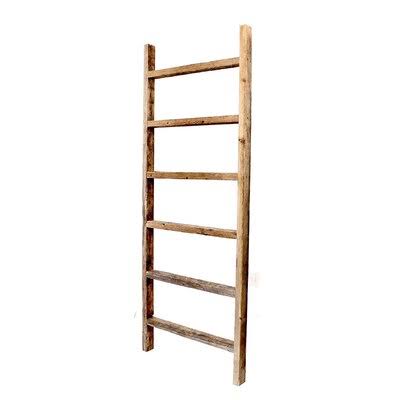 Gray Wood Ladder Bookcase D439875