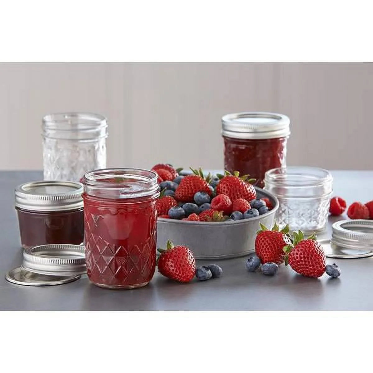 8 oz Quilted Crystal Mason Jars I4548