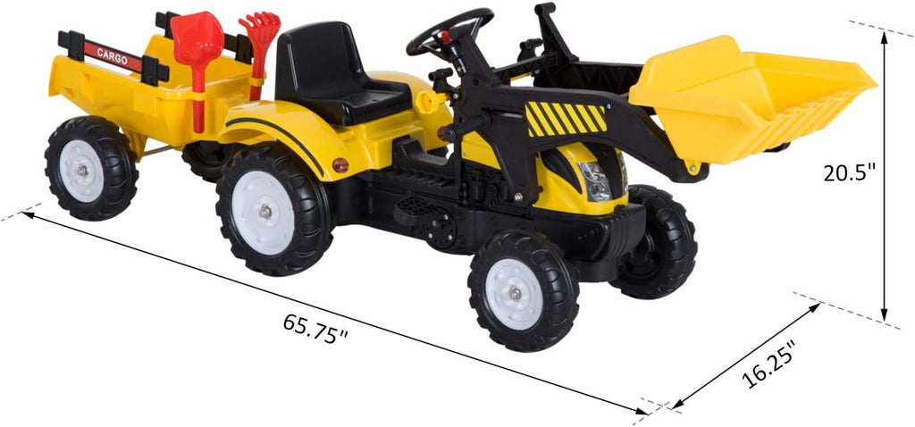 Ride-On Kids Bulldozer Toy with Dirt Bucket I433
