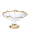 12 in. Scalloped Bowl with Gold E68923