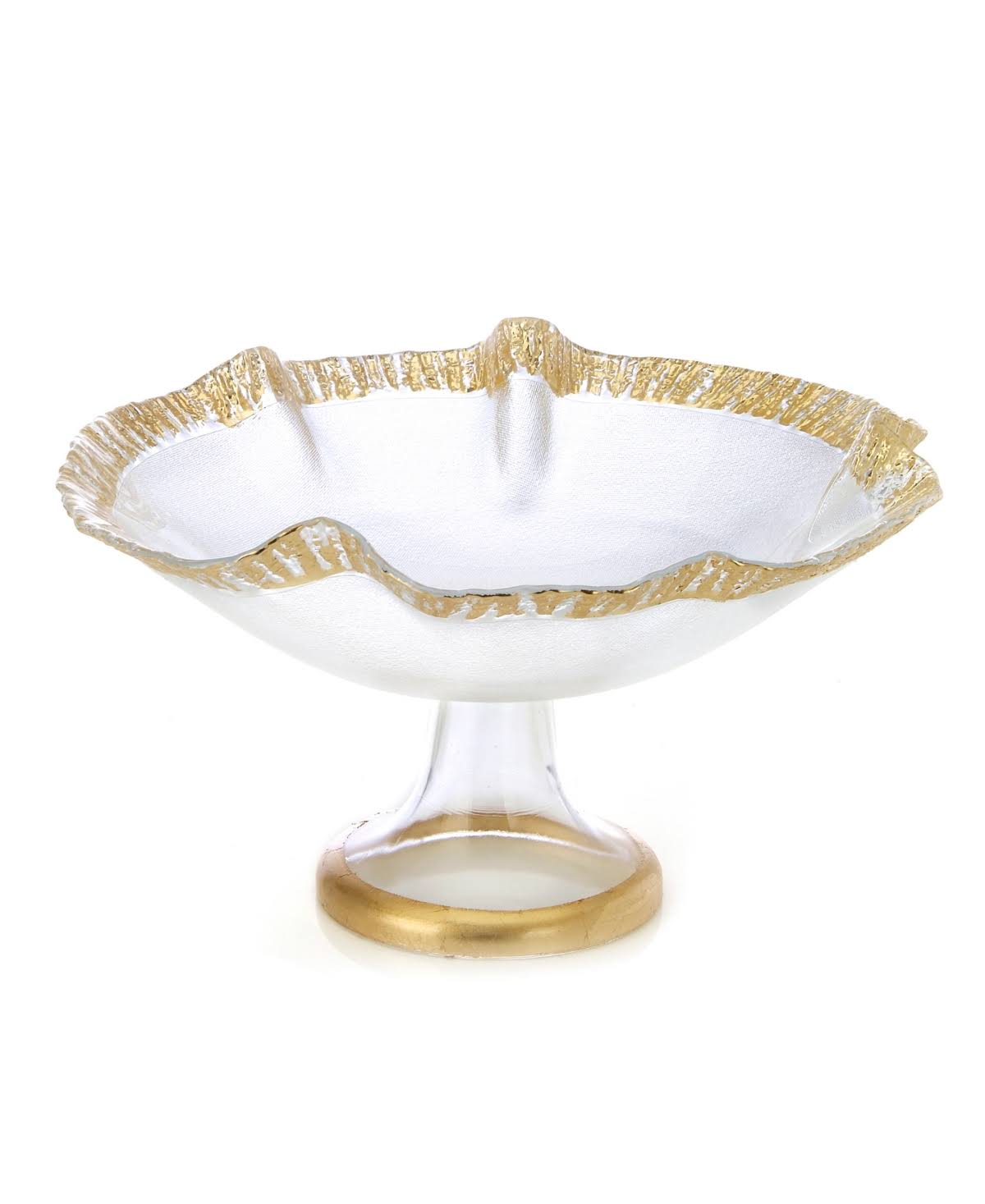 12 in. Scalloped Bowl with Gold E68923