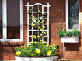 White Vinyl Trellis P7415