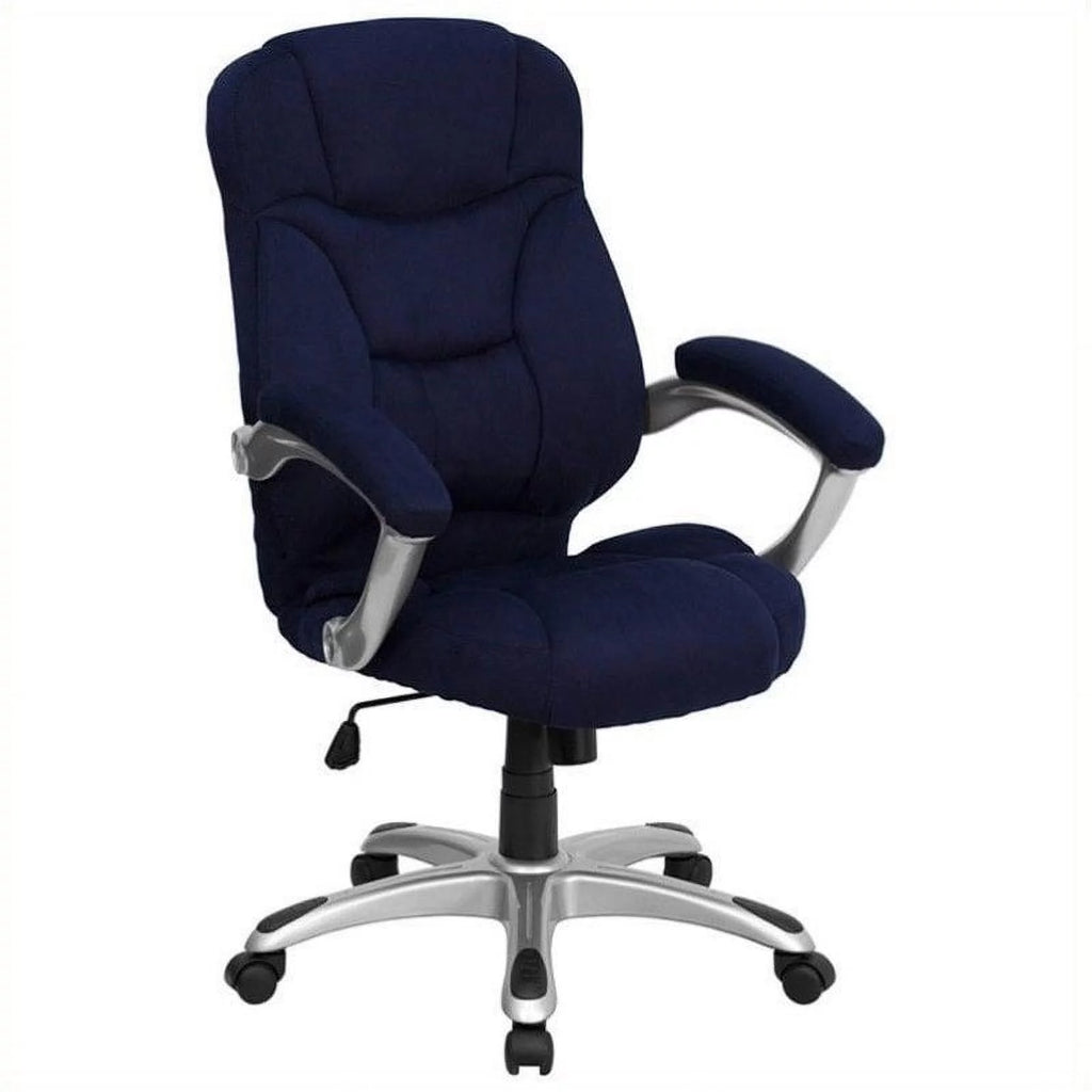 Navy Microfiber Upholstered Office Chair A78982