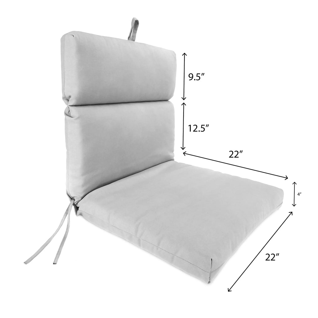 Green Stripe Rectangular Outdoor Chair Cushion with Ties B7034