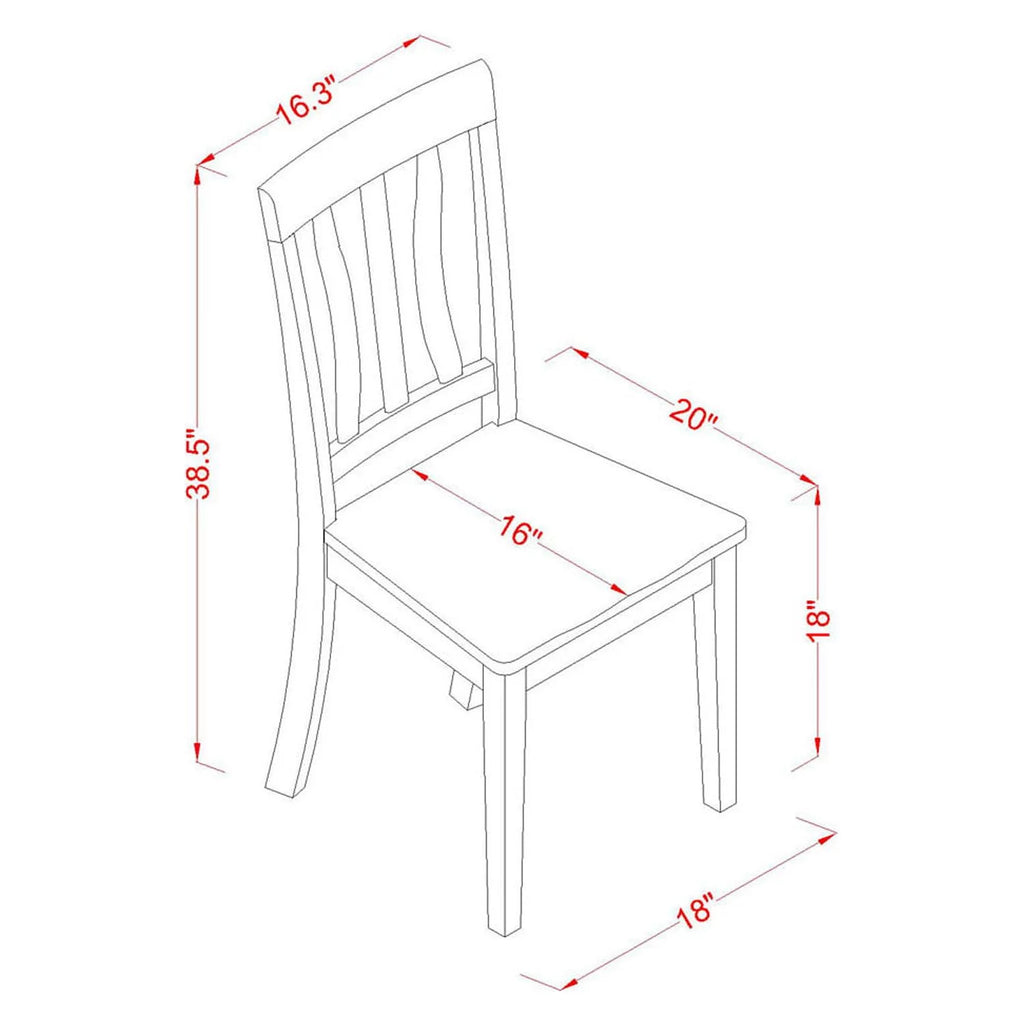 3-piece Oak Wood Dining Table and Chairs Y660573