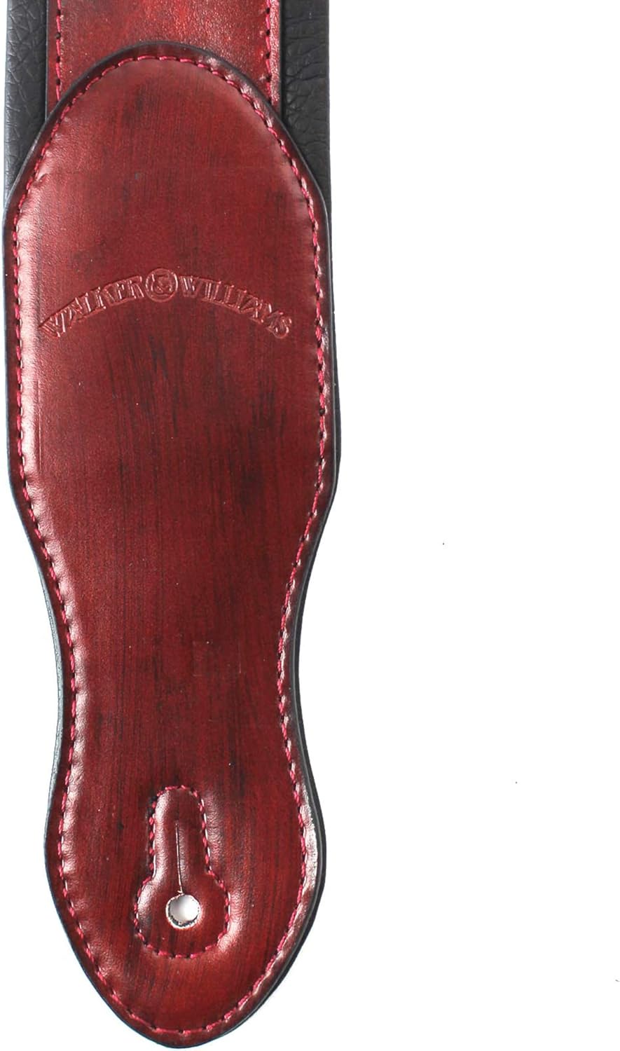 Mahogany Brown Full Grain Leather Guitar Strap C779