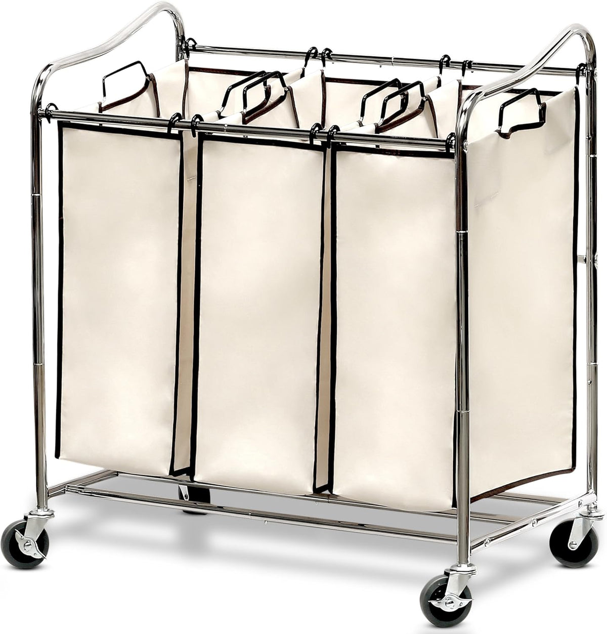 3-Bag Laundry Sorter Rolling Cart P49871