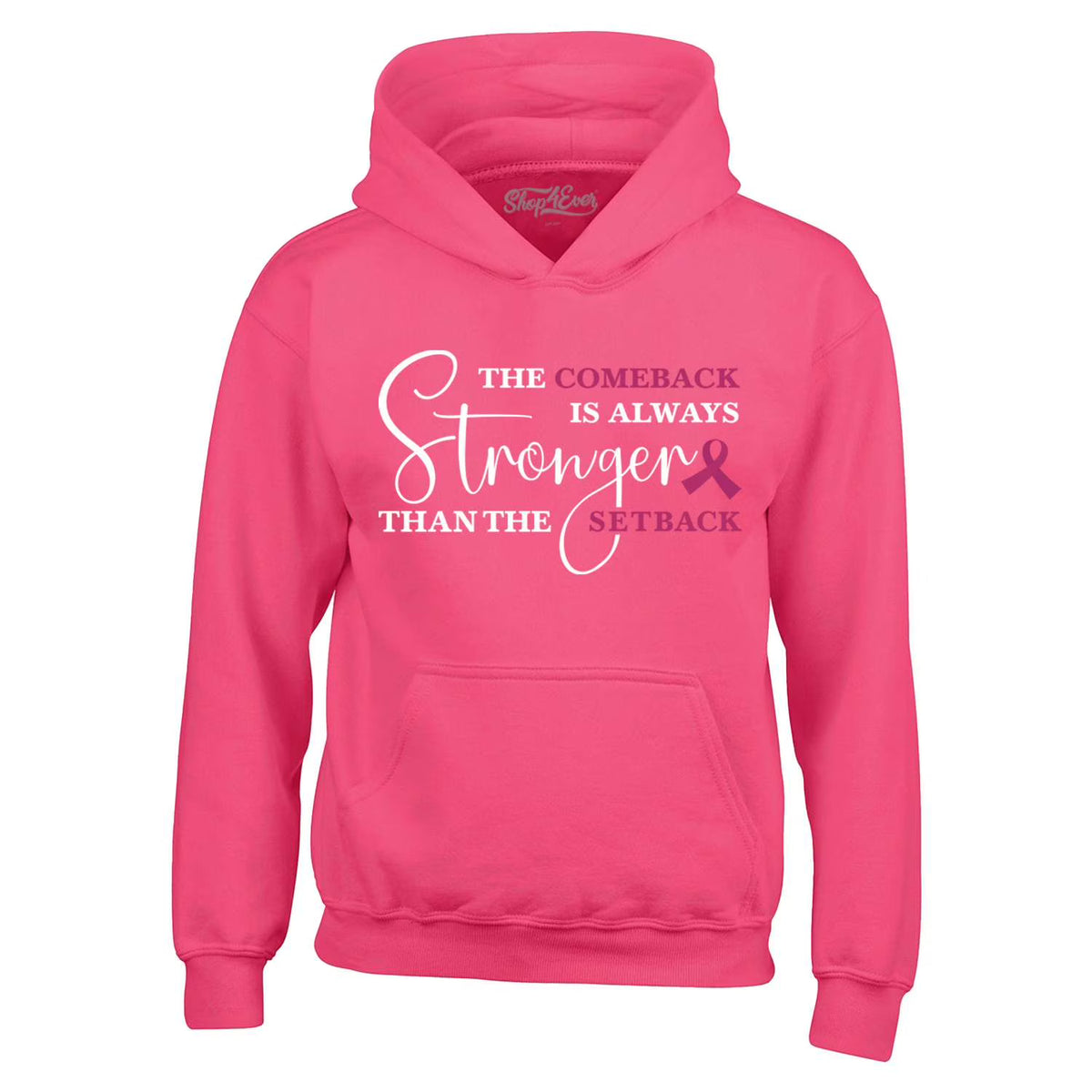 Heliconia Pink Hooded Sweatshirt Hoodie Medium S969443