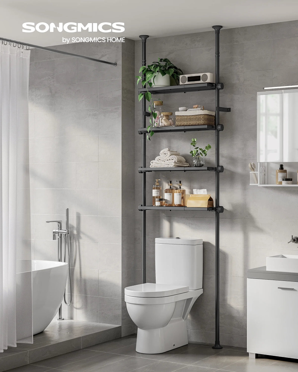 4-Tier Over The Toilet Storage Shelf P6575