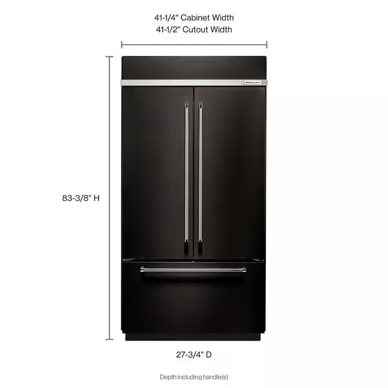 Black Stainless Built-In French Door Refrigerator Y650732