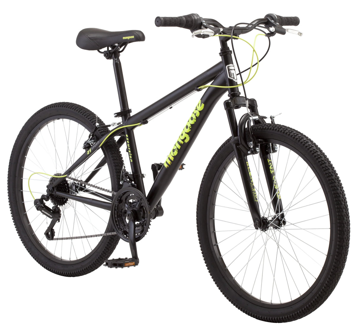 24-inch 21 Speed Black Mountain Bike N798