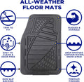 Black Pack of 2 Rubber Car Floor Mat U620399