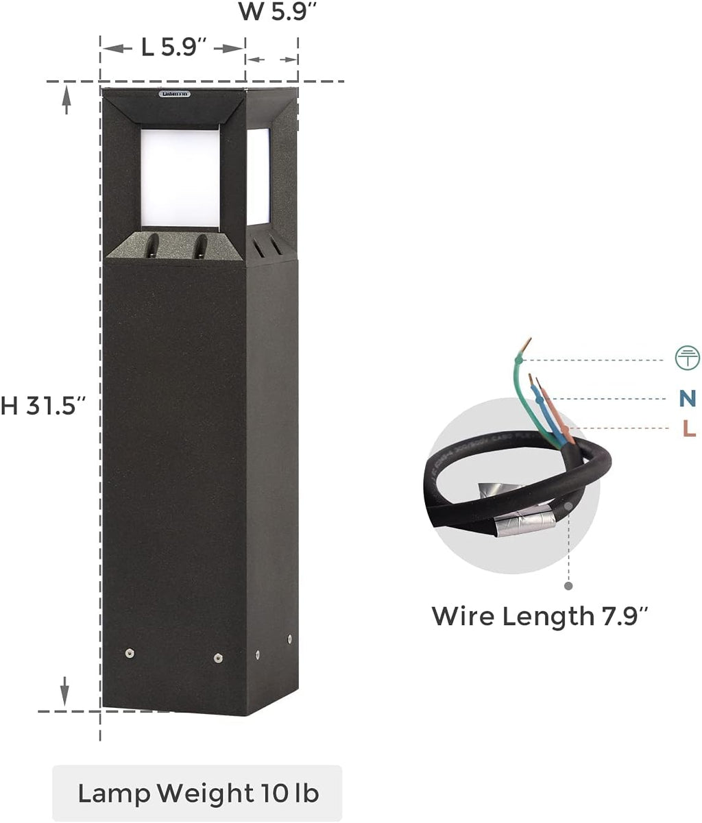 32 Inches Outdoor Path Light with 3000K LED H348971