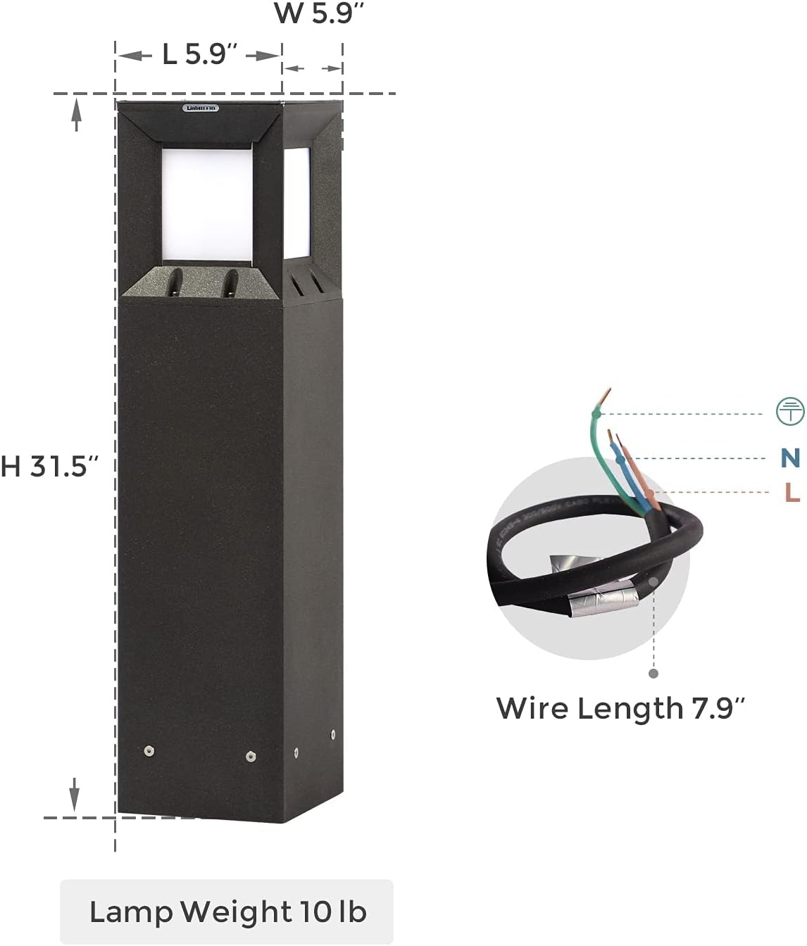 32 Inches Outdoor Path Light with 3000K LED H348971