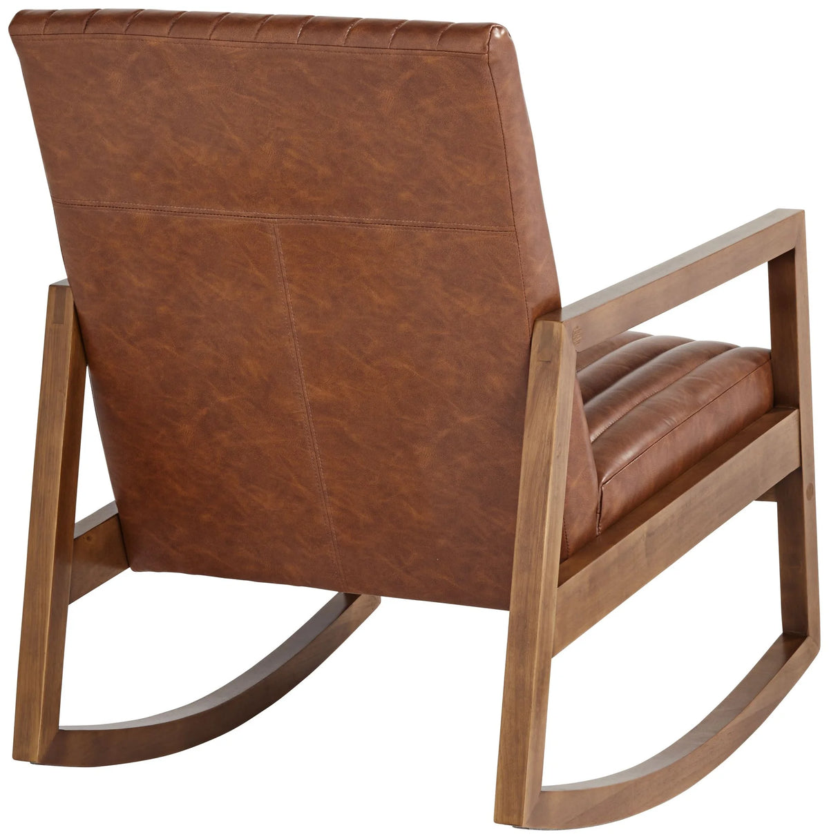 Rust Brown Wood Frame Rocking Chair B787606
