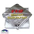 6' x 10' Heavy Duty Silver Poly Tarp Cover Z97785