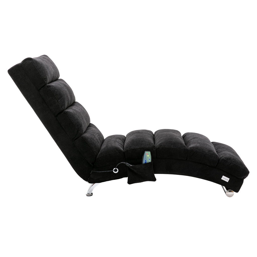 Black Linen Electric Massage Recliner Chair B5900