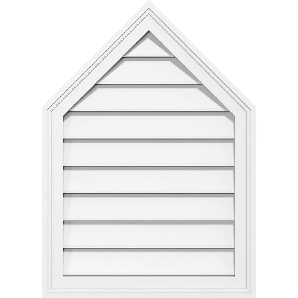 Peaked Top Surface Mount PVC Gable Vent R9313