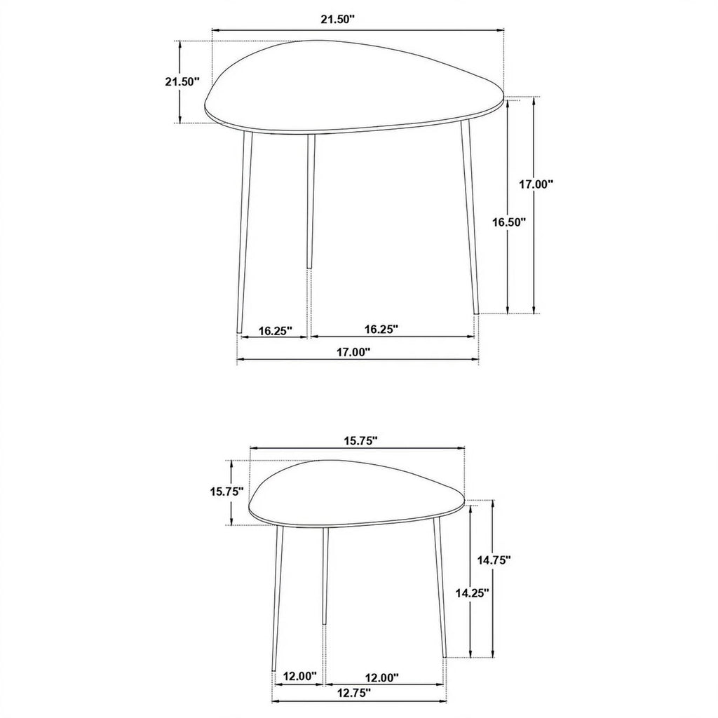 Metal Marble Top Nesting Table F2924