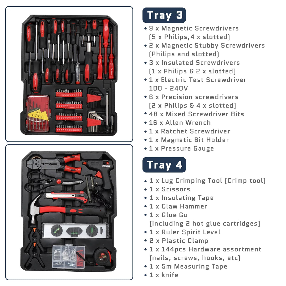 799 Pcs Hand Tool Set with Trolley Case F514
