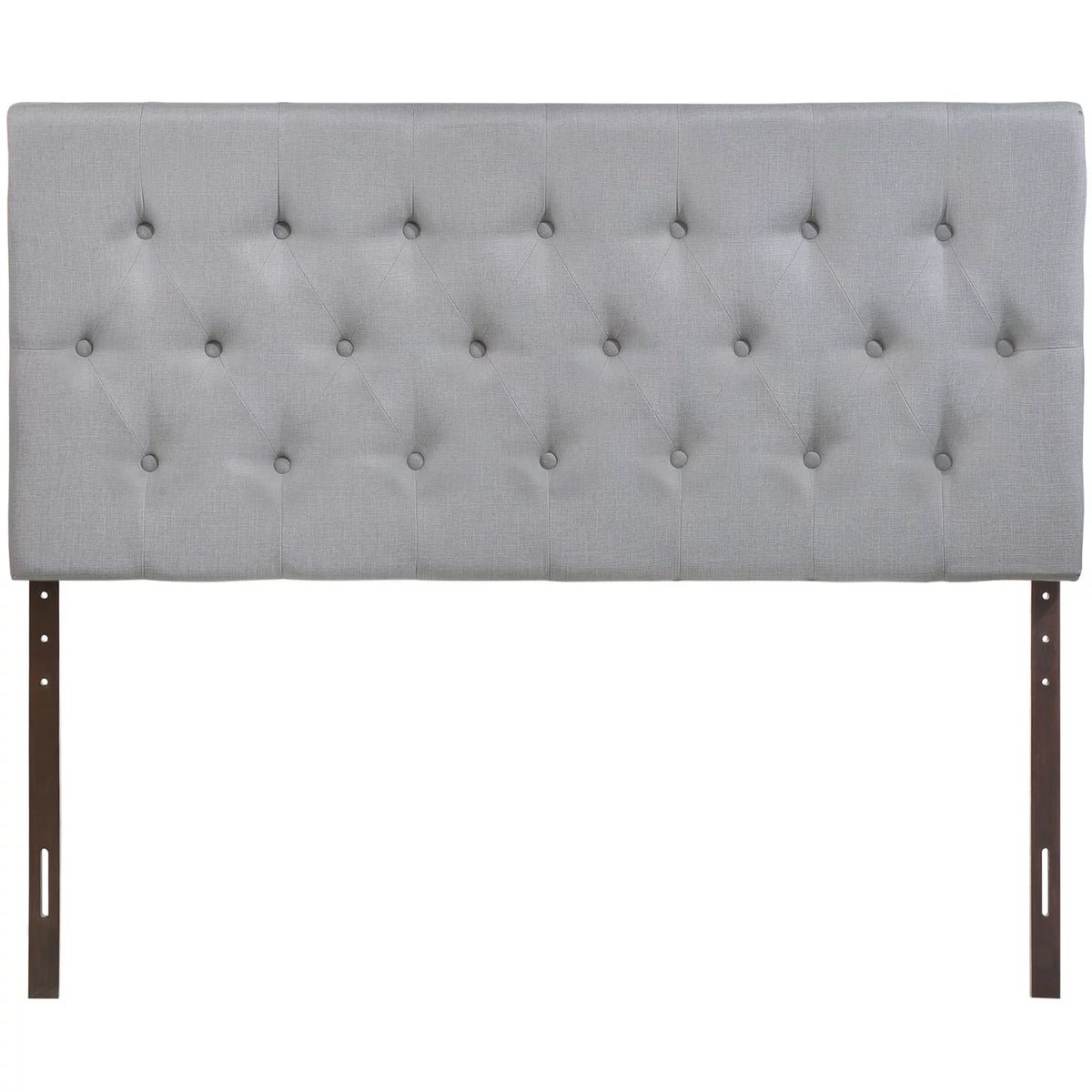 Queen Size Grey Fabric Headboard L616