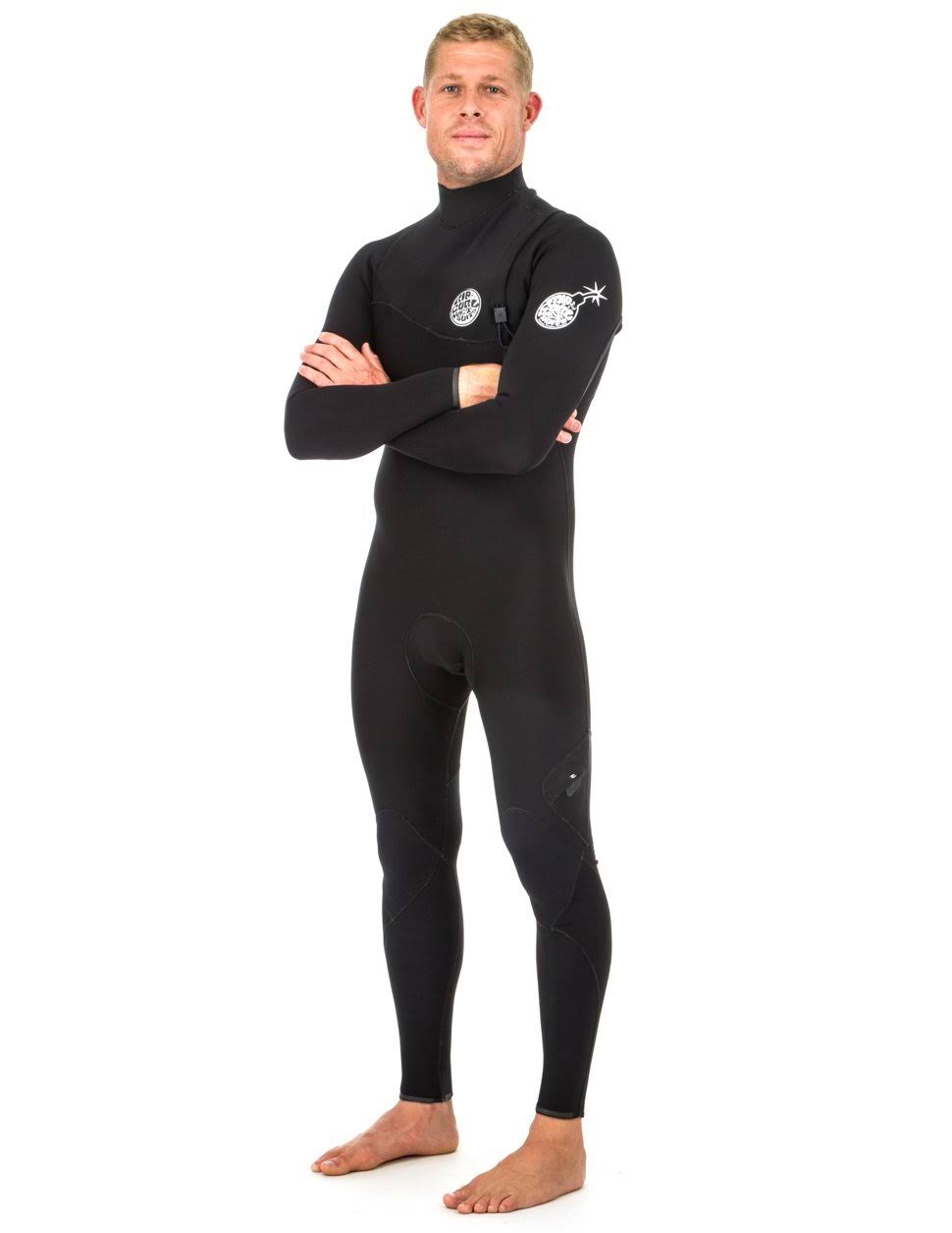 Black 3/2mm Zip Free Wetsuit E572