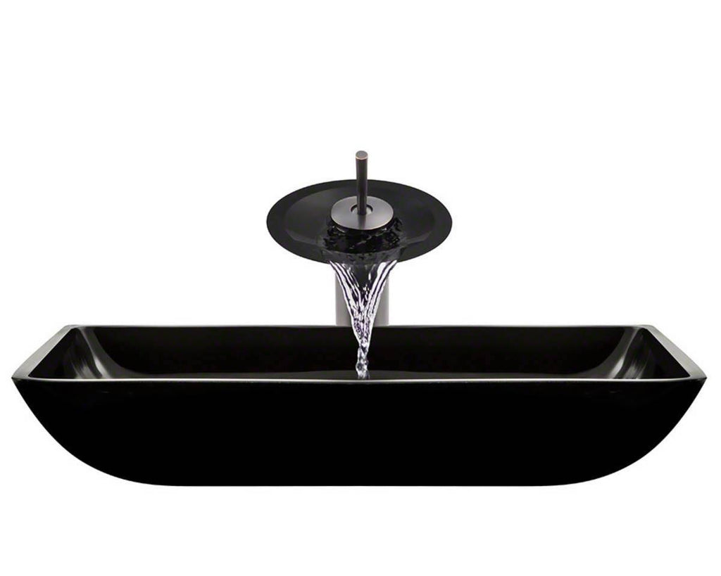 Black-ABR Bathroom Waterfall Faucet Ensemble B534