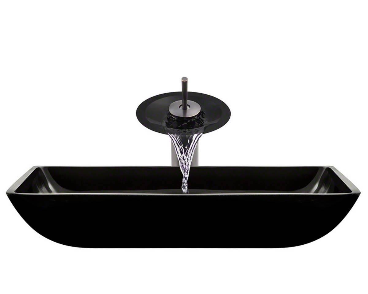 Black-ABR Bathroom Waterfall Faucet Ensemble B534