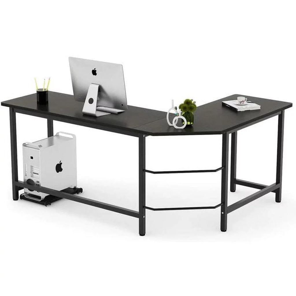 Black L-Shaped Corner Computer Desk G1754