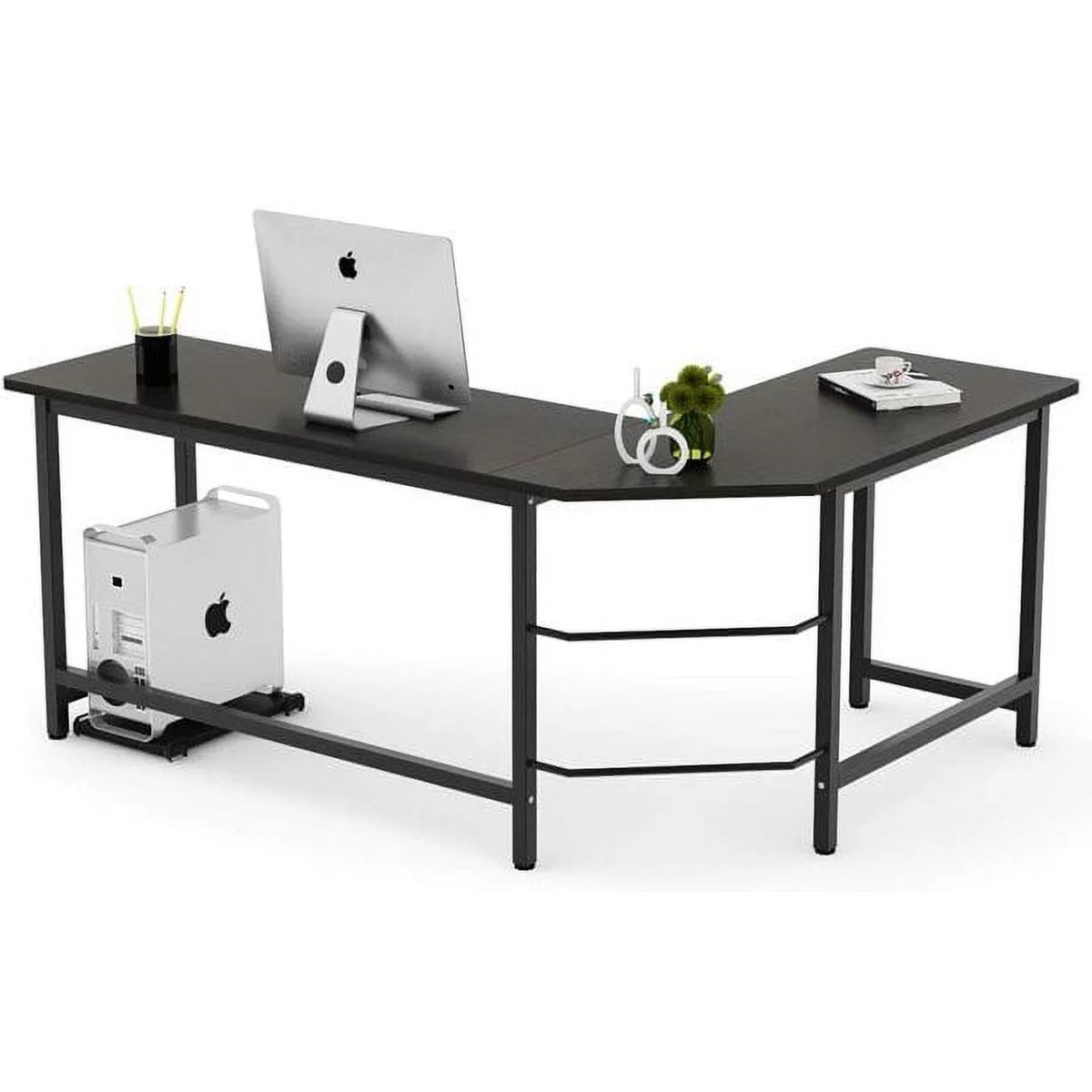 Black L-Shaped Corner Computer Desk G1754