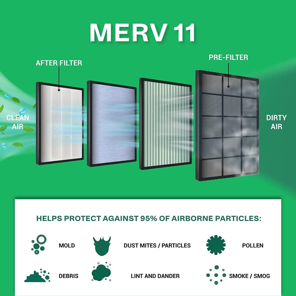 16x25x4 MERV 11 Pleated Air Filter (2-Pack) Q45589