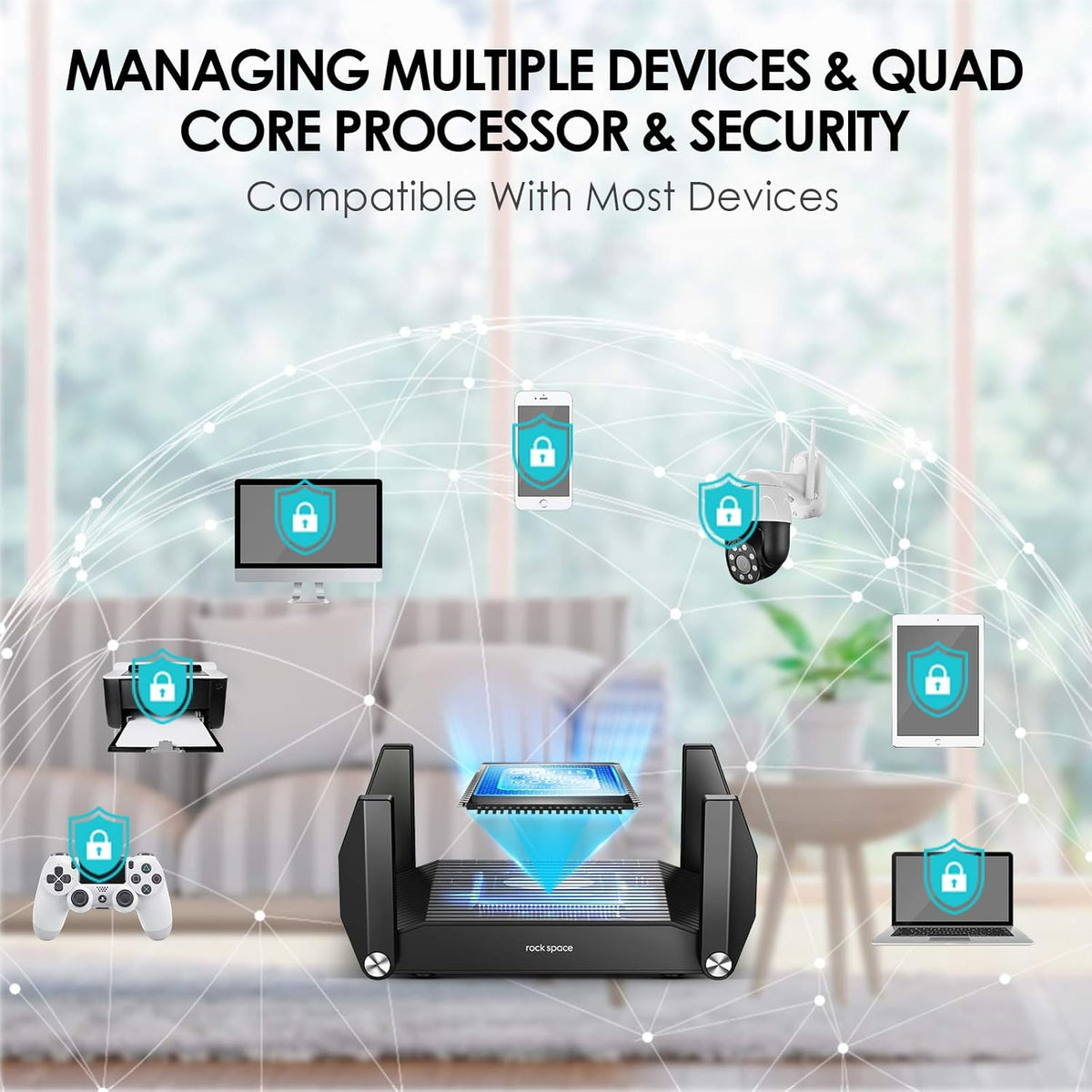 WiFi 6 Router Gigabit WAN/LAN Ports USB 3.0 Pack of 2 F78053