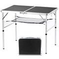 Folding Camp Table Adjustable Height Aluminum H588