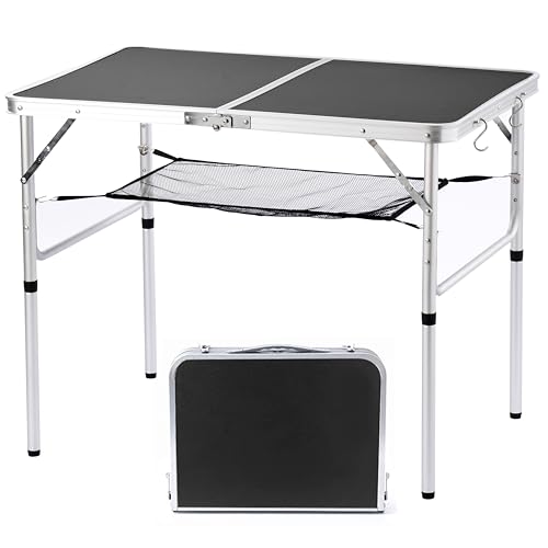 Folding Camp Table Adjustable Height Aluminum H588