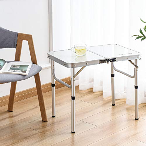 Folding Camp Table Adjustable Height Aluminum H588