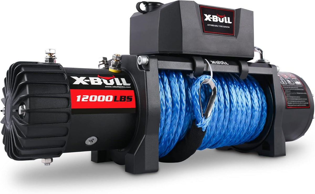 Blue 12000 lb Electric Winch Kit with Wireless Remote G331