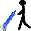 Lightweight Aluminum Oxygen Tank Cart with Base Q272