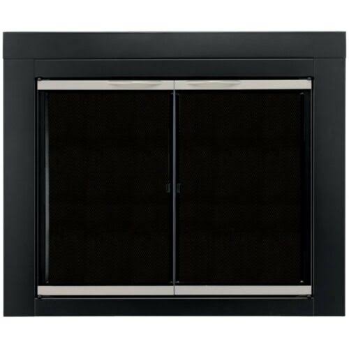 Black Small Fireplace Glass Door R5076