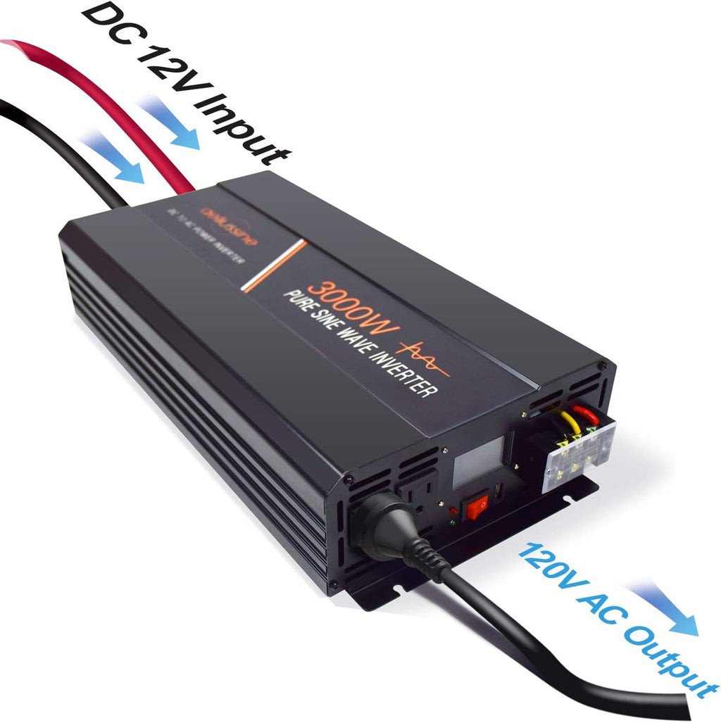 1000W Pure Sine Wave Power Inverter with LCD Display USB Port R60300
