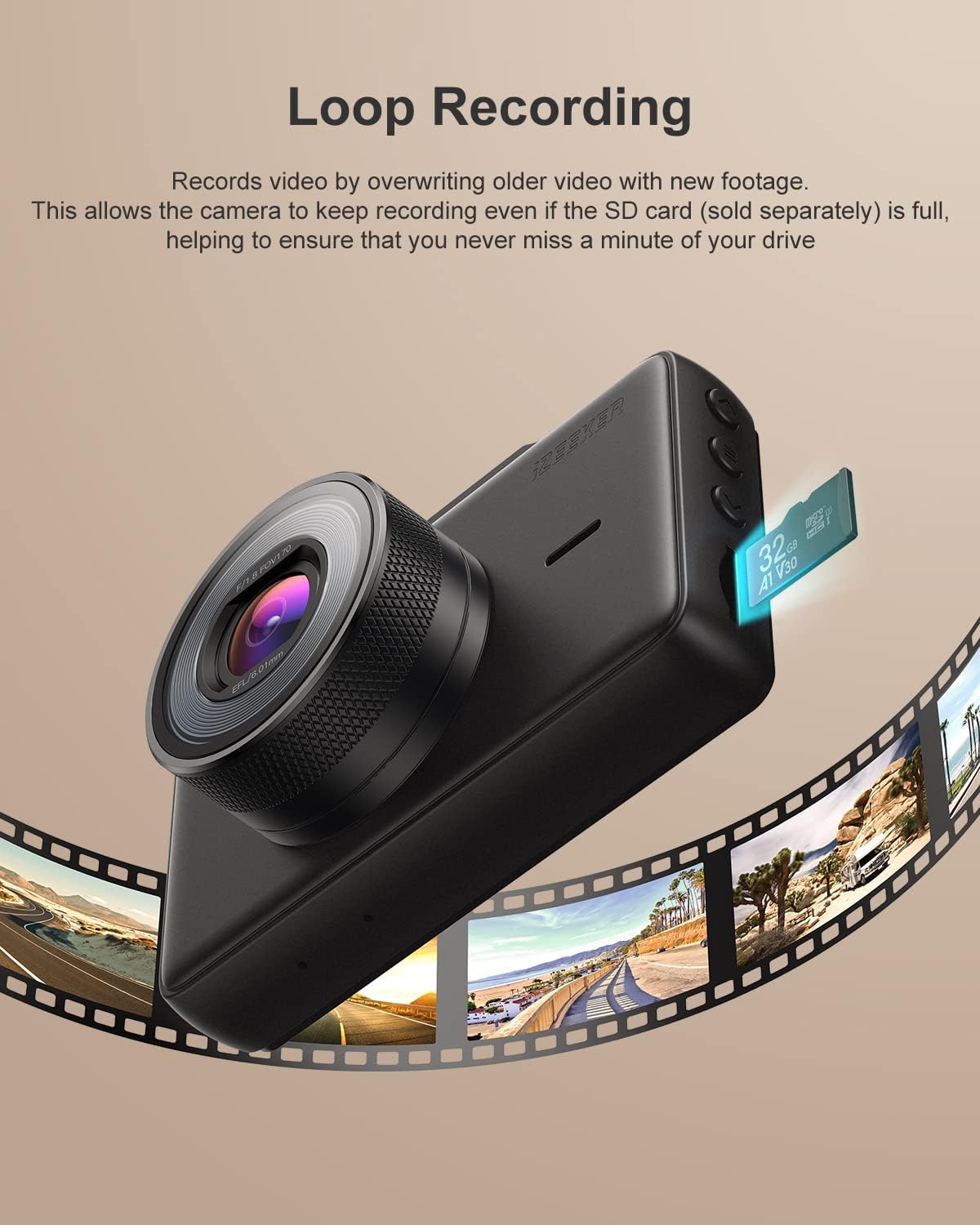 Dash Cam 1080P 3 Inch LCD Screen 170° Wide Angle Pack of 2 A960544