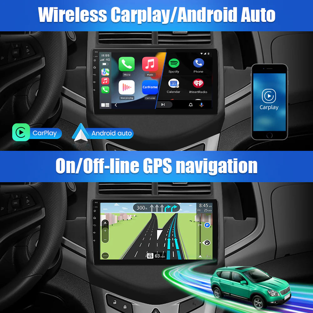 9 inch Touch Screen Car Radio Stereo with Apple Carplay Android Auto J444567