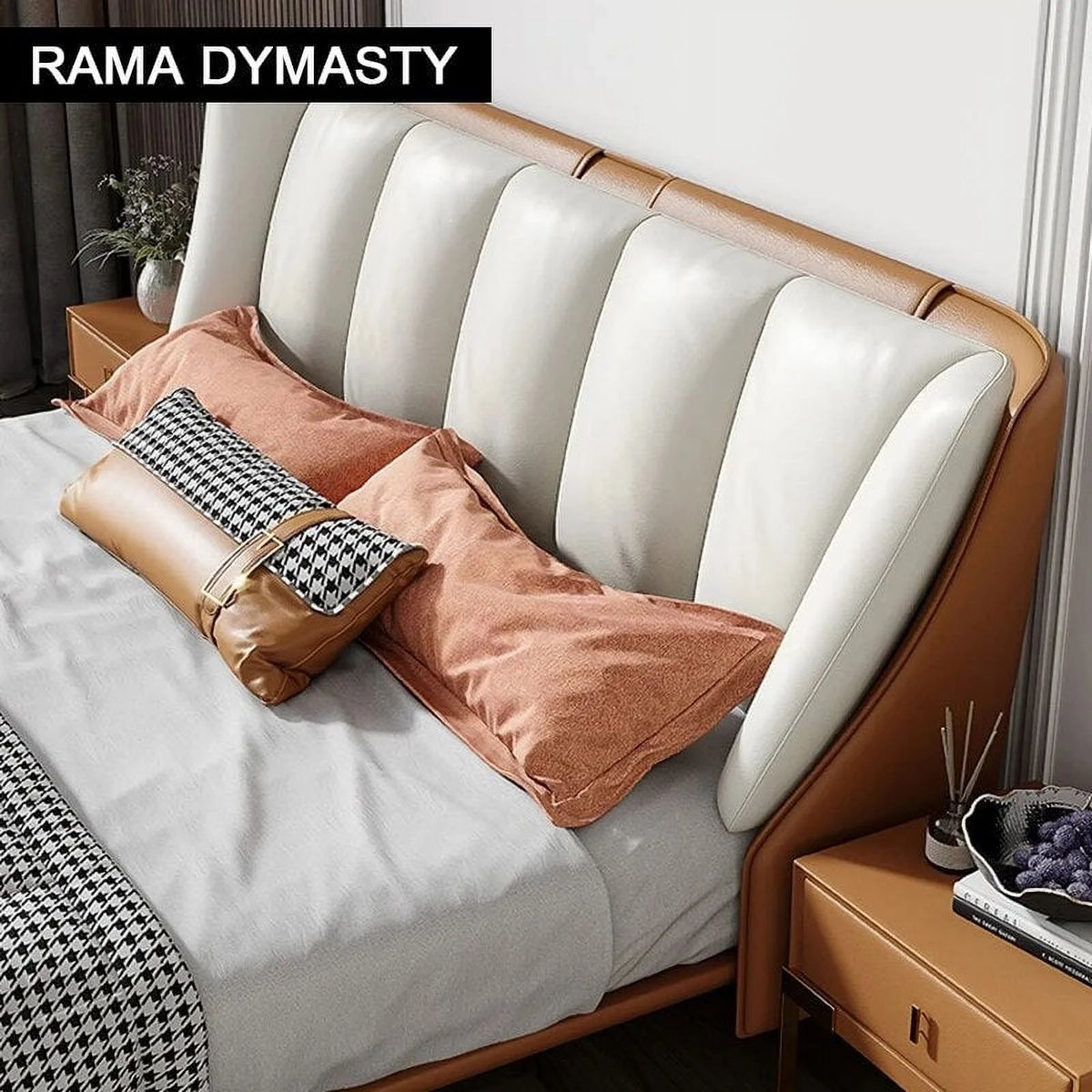 Genuine Leather King Queen Size Bed S15236