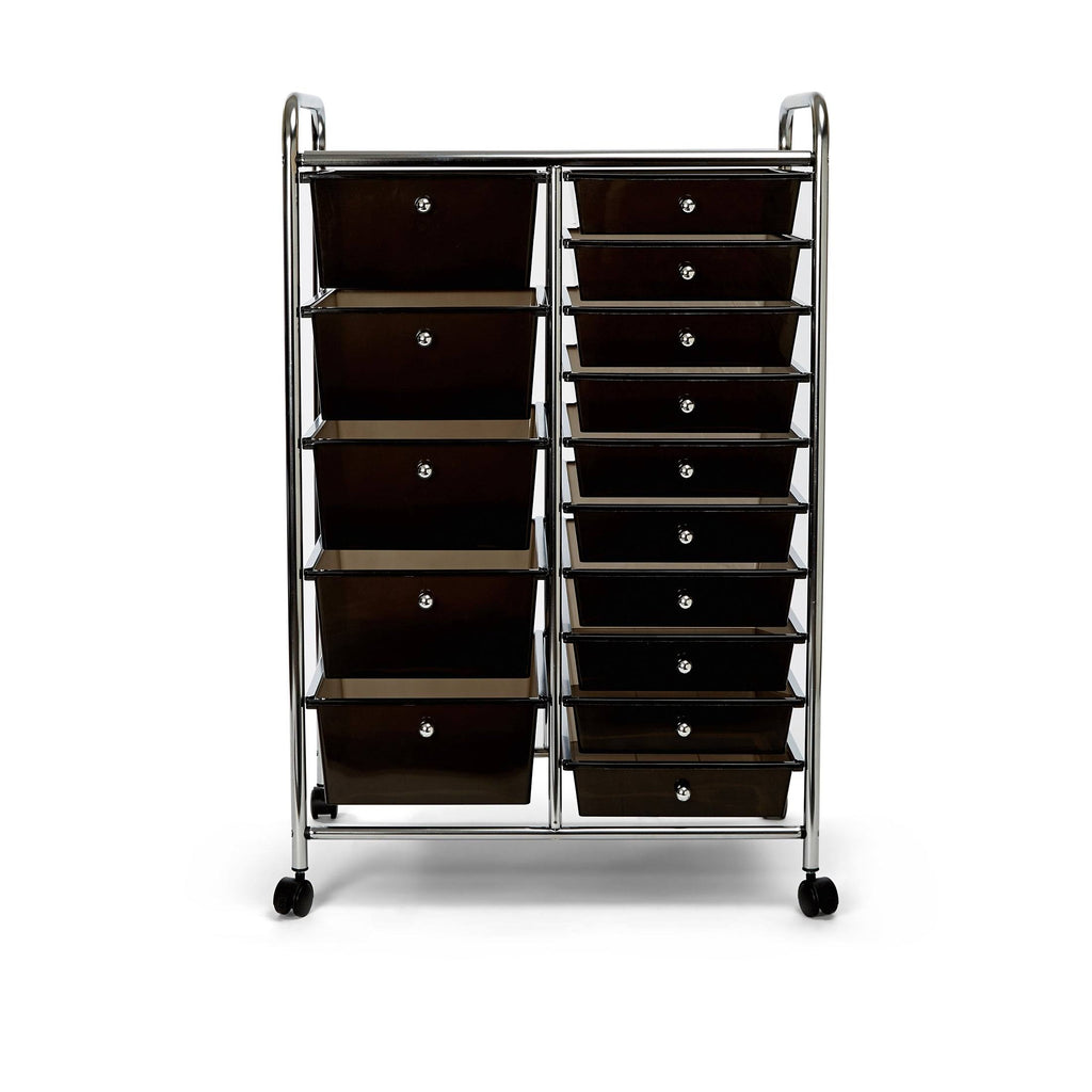 15-Drawer Black Organizer Cart P827