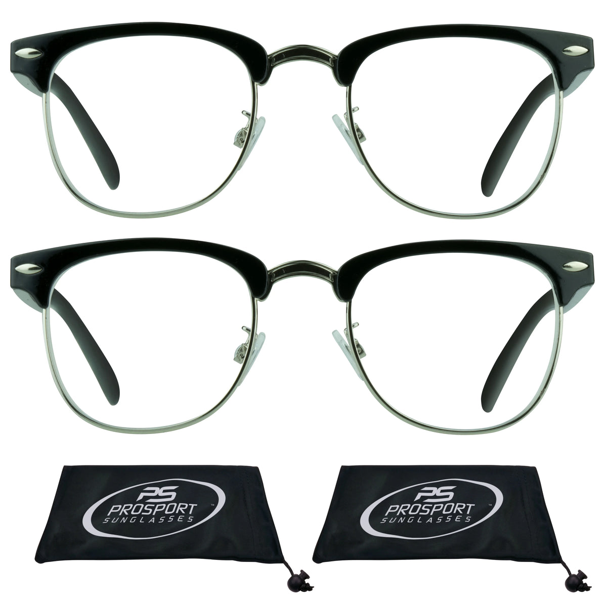 Horn Rimmed Frame Reading Glasses 2 Pairs R799
